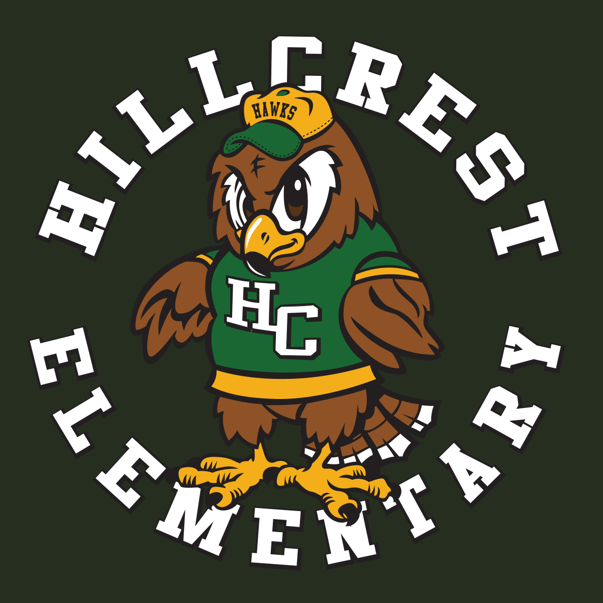 CLEARANCE - Hillcrest Basic Student T-Shirt - Forest Green
